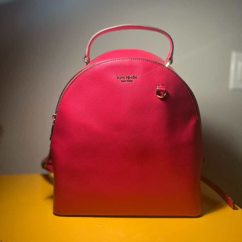 Kate Spade ♠️ Red Backpack with Smooth leather and Dust bag included!